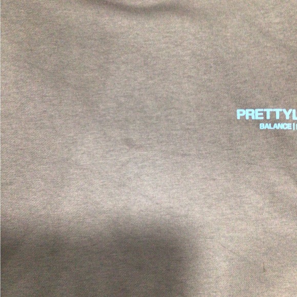 PrettyLittleThing Charcoal Sweatshirt with Blue Logo - Picture 6 of 6